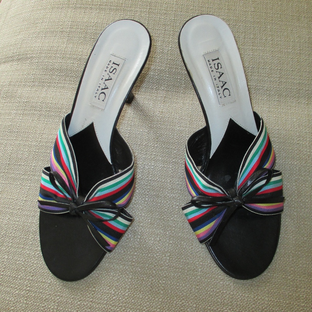 AUTH $288  ISAAC Italy designer ribbon SANDAL 8